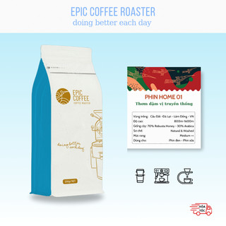 Phin home 01 cà phê cầu đất rang mộc nguyên chất 100% pha phin pha máy