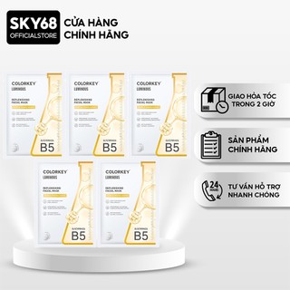 Combo 5 mặt nạ dưỡng ẩm dịu da colorkey luminous replenishing facial mask 25mlx5 - vàng