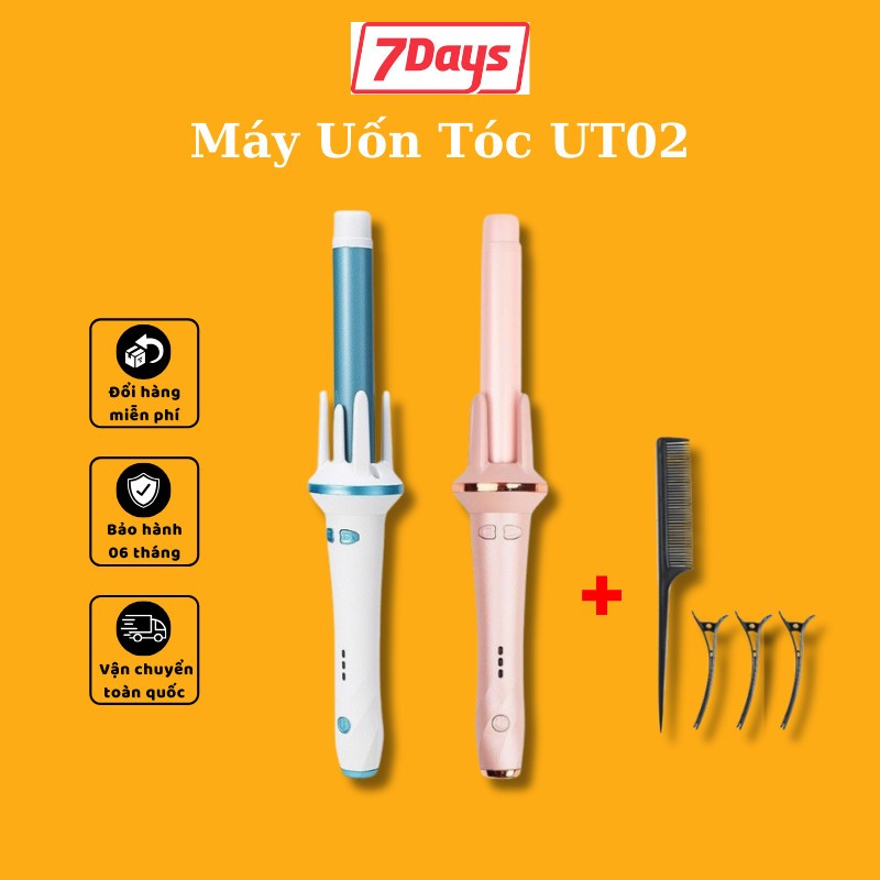 Máy Uốn Tóc Xoăn Tự Động 7DaysSmile  Automatic Curling Iron Trục 28mm 3 Mức Nhiệt Cao Cấp UT05