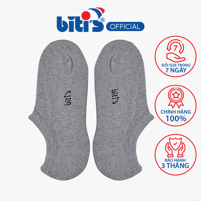 Combo 2 Vớ Lười Nam Biti's ASMG00100XAM ( Xám/Đen)