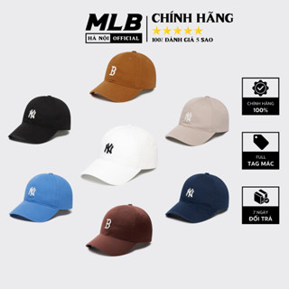 Mũ Nón MLB Nam Nữ NY-LA  Basic Logo Nhỏ Cam Kết Chính Hãng Full Tem Tag