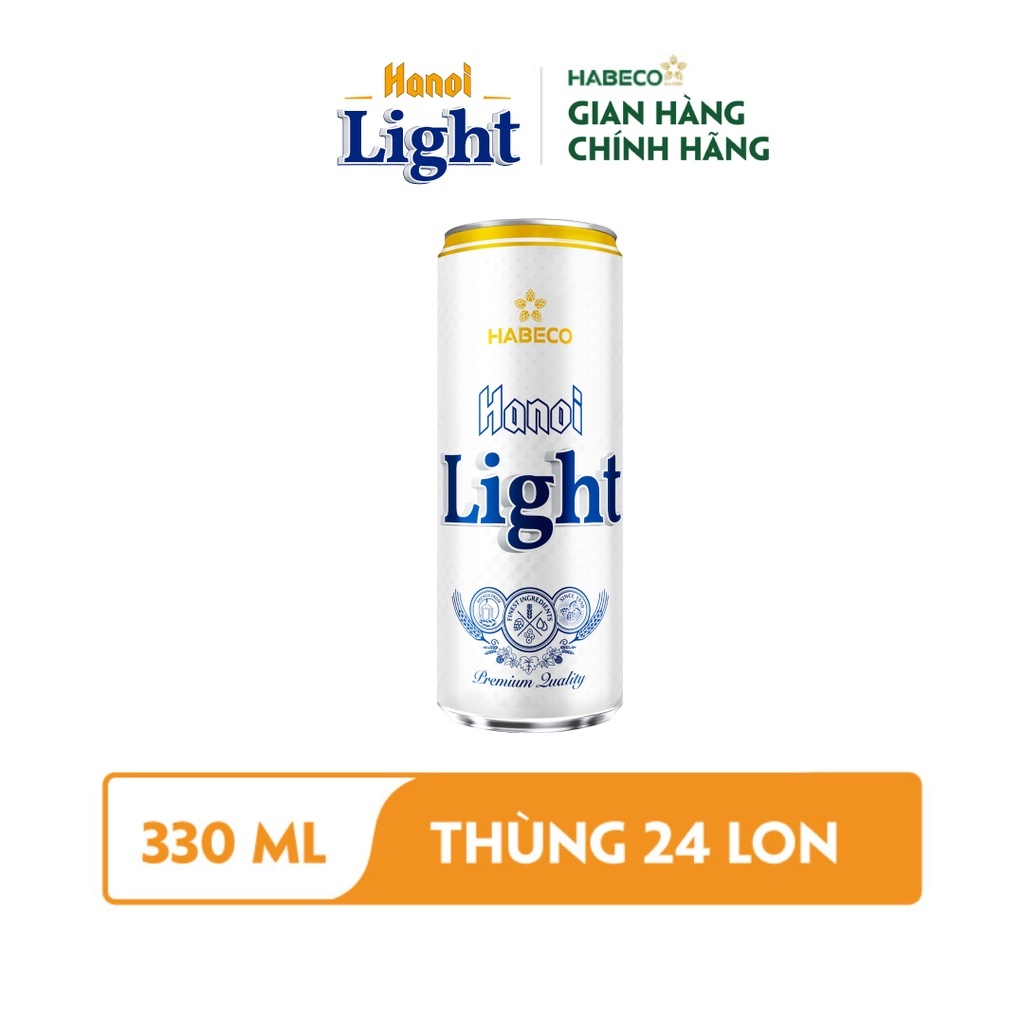 [GIFT] Combo 2 lon Bia Hanoi LIGHT - HABECO (330ml/lon)