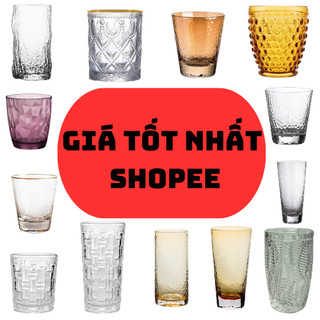 Cốc Thủy Tinh Phong Cách Hiện Đại Nhập Khẩu - Ly Uống Nước Decor Phòng Khách & Phòng Làm Việc Sang, Xịn, Mịn