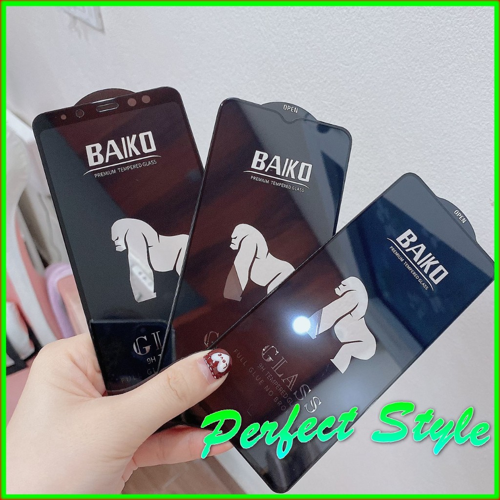Cường lực Baiko Full màn Realme X2 pro Realme3 5 8 Realme Q Q2 Q3 Q5 pro Narzo 50 Độ trong suốt chuẩn HD