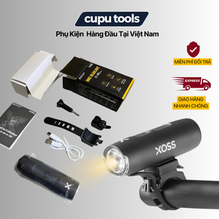 Đèn pha xe đạp siêu sáng xoss xl400/xl800| 400/800 lumen sạc usb type c thân nhôm| pin 6h| đèn led |đèn gắn xe đạp