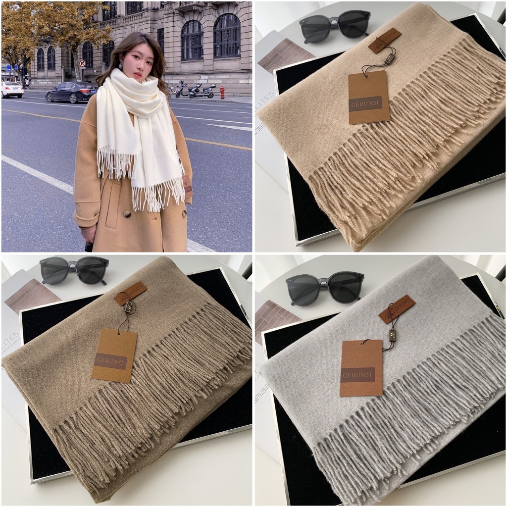 {Hàng Loại 1} Khăn len quàng cổ trơn Nam Nữ nhiều màu chất mềm mịn size 200*70cm