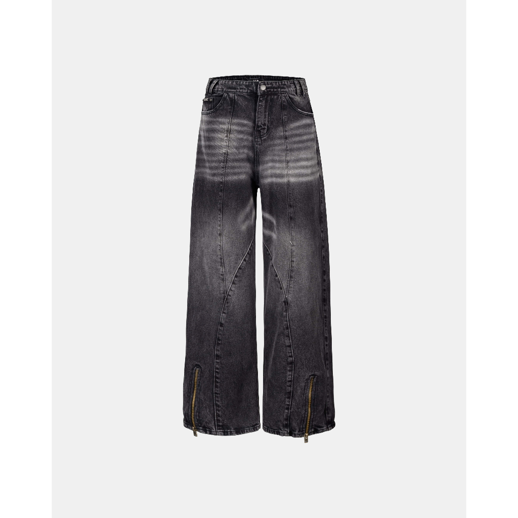 Quần Jeans Dáng Rộng FNOS Streetwear 'SI BON' ZIPPER JEANS ERG12-13 - Local Brand Chính Hãng