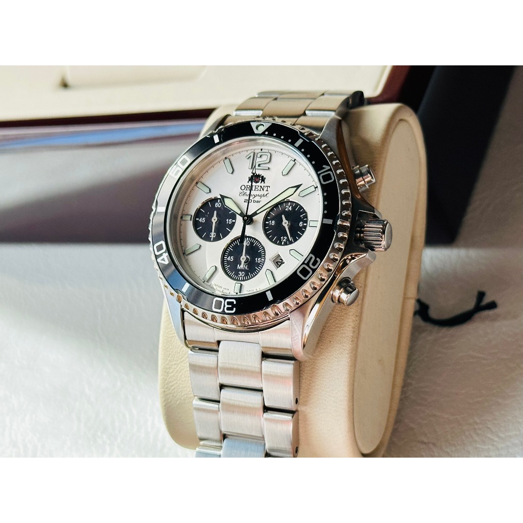 Đồng hồ nam dây thép Orient Mako Sport Solar RA TX0203S10B