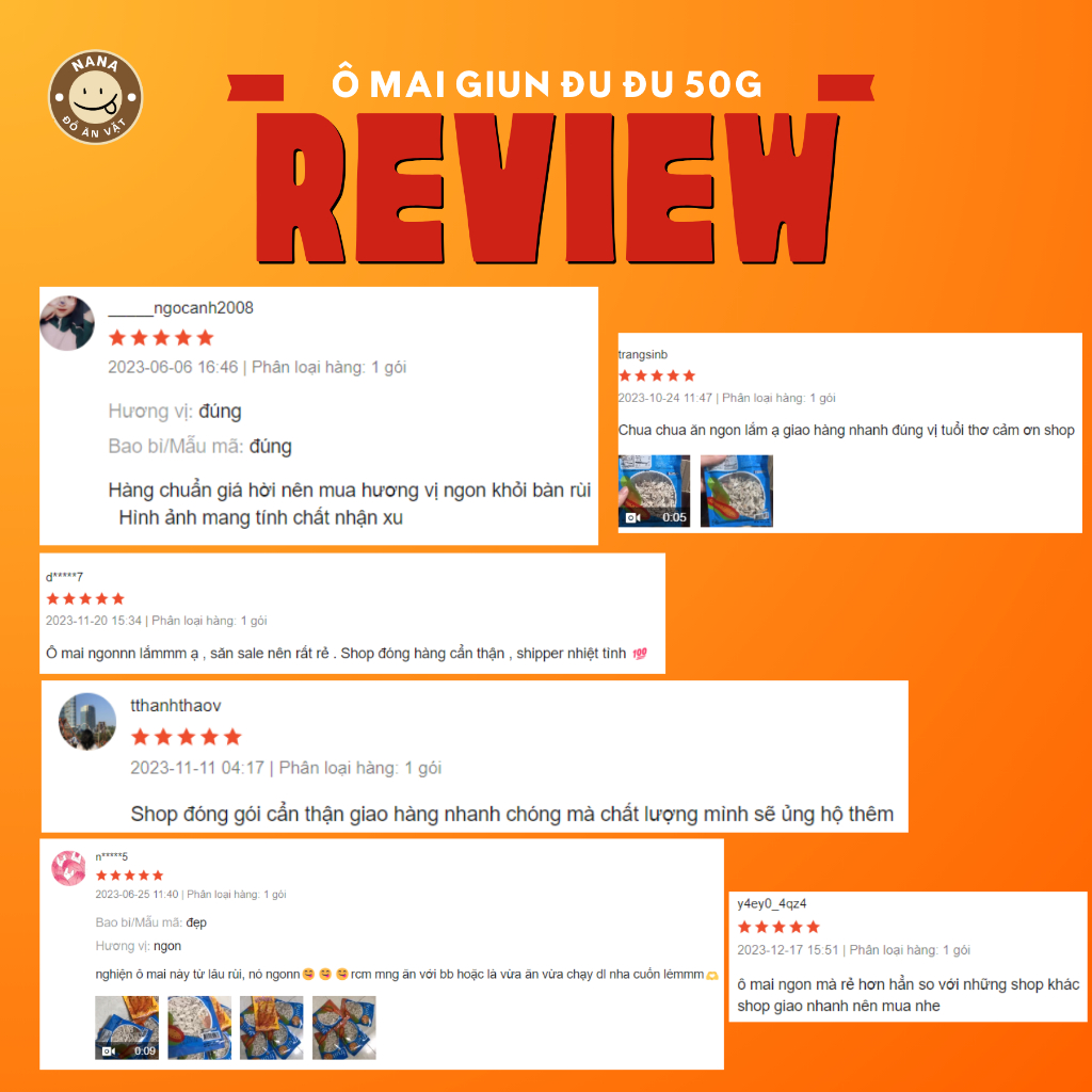 Combo 2 Ô Mai Giun Chính Hãng Siêu Ngon Gói 50g