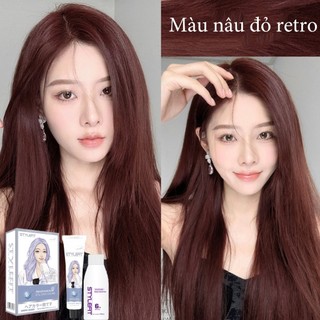  Thuốc Nhuộm Tóc Màu NÂU ĐỎ Không Tẩy Thuốc Nhuộm Tóc Màu Nhuộm Hàn Quốc Đủ màu 