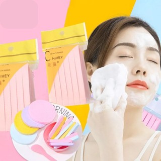Mút rửa mặt bọt biển rửa mặt, bông rửa mặt chivey - 1 gói 12 miếng
