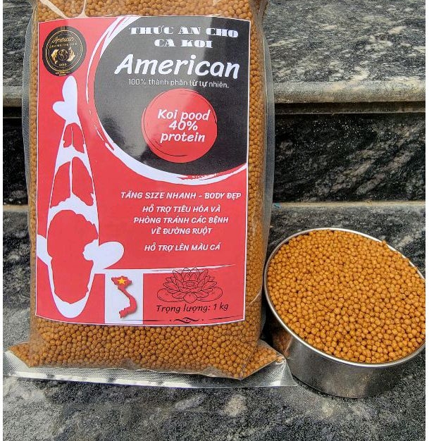 Cám cá koi american Red dodo 40% protein - Tăng size nhanh, body chuẩn