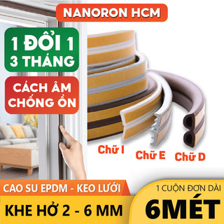 Ron dán khung cửa loại chữ D E I ⭐ Nẹp chắn khe hở cửa đi cửa ra vào chống va đập, chống ồn KINGRON