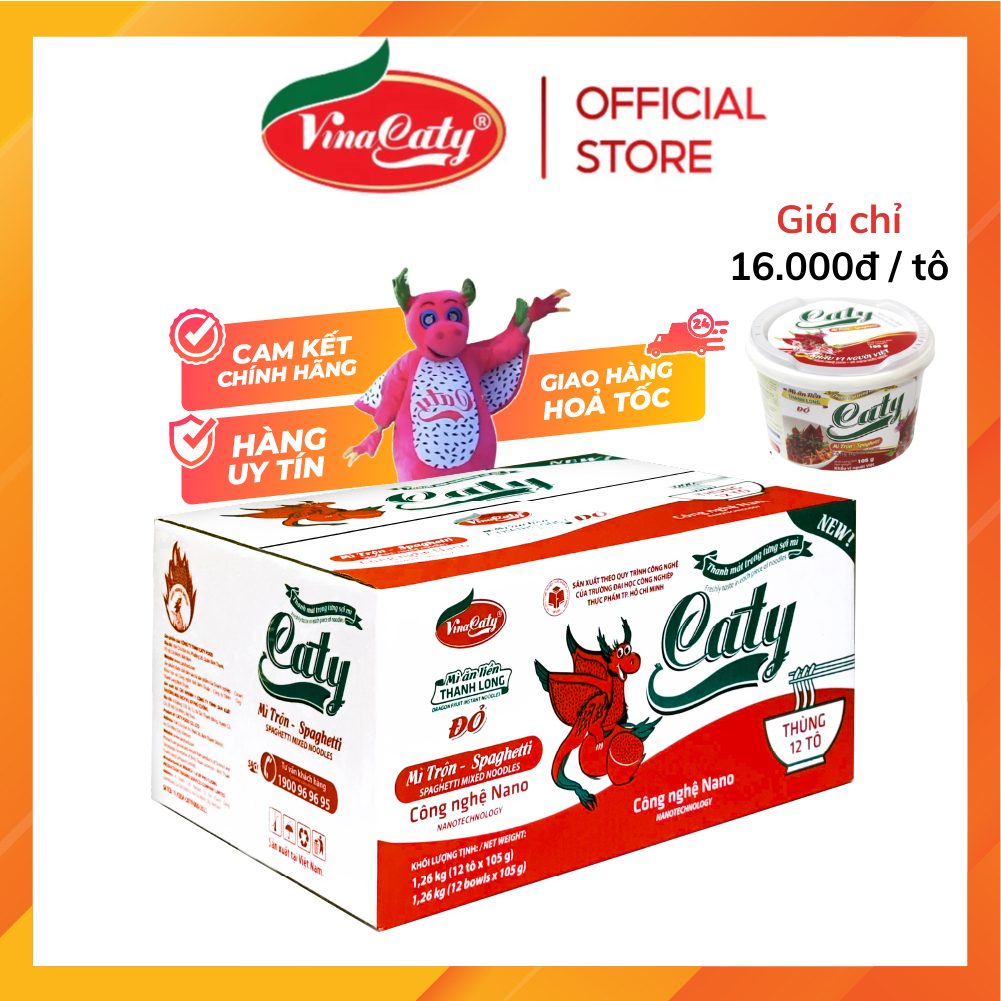 Mì Thanh Long Đỏ Caty Mì Tô Trộn Spaghetti