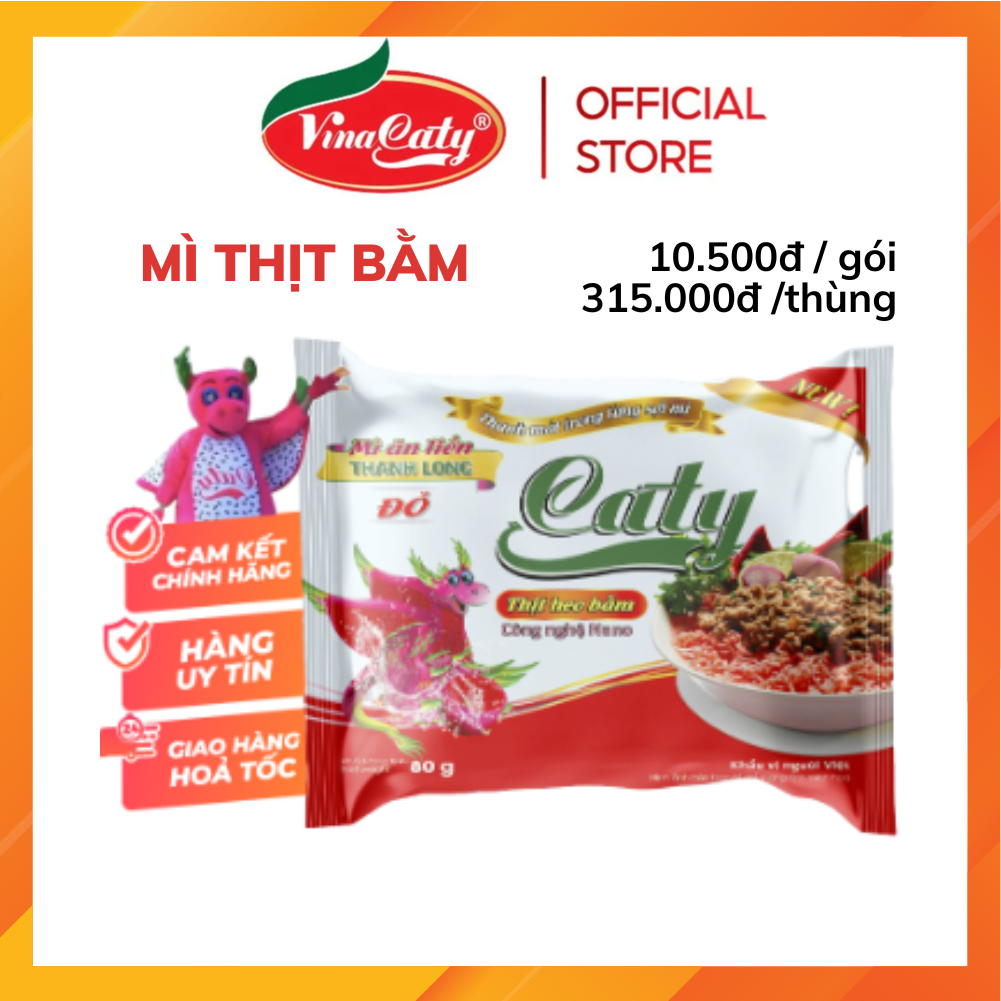 Mì Thanh Long Đỏ Caty Thịt Heo Bằm