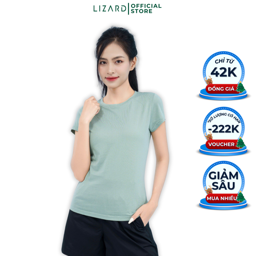 Áo thun tay ngắn cho nữ Lizard Modal, cotton mềm mại thoáng mát - 1SP23T045