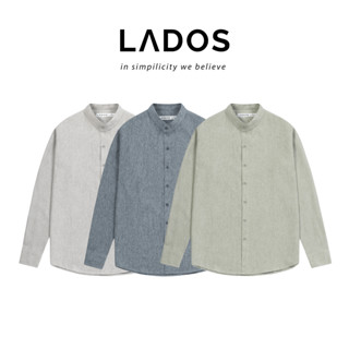 Áo Sơ Mi dài tay cổ trụ Nam  LADOS-8133 chất xô đũi cao cấp, thoáng mát đứng form