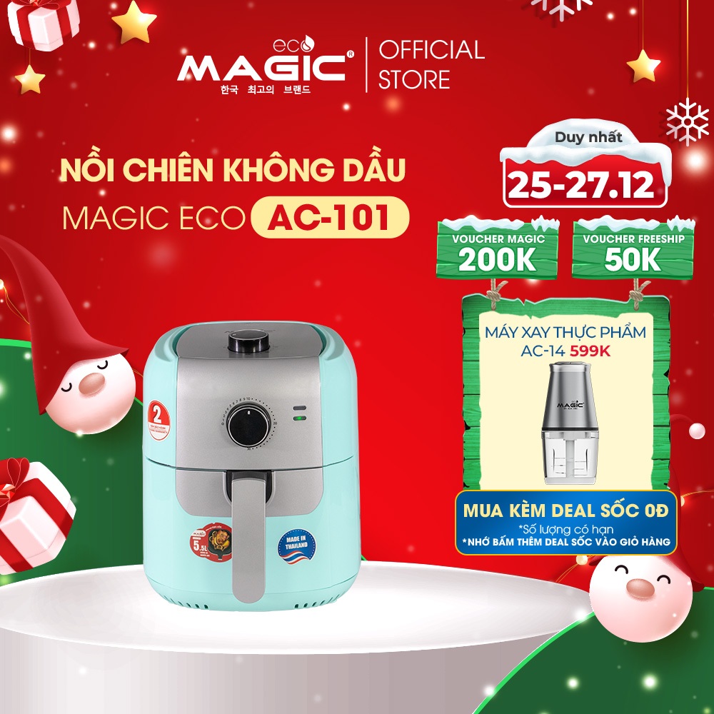 Nồi chiên nướng không dầu Magic Eco AC-101 5.5L, bảo hành chính hãng