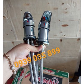 VÒI NÓNG LẠNH GẬT GÙ Bồn Gội Đầu - LOẠI SỢI DÂY CẤP DÀI 50-70-80CM - CÓ SHIP HỎA TỐC TPHCM