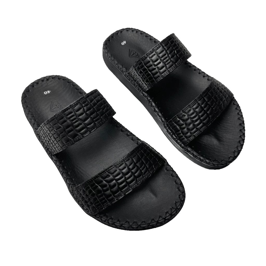 Dép da nam D85 chất liệu da bò kiểu dáng thời trang thanh lịch