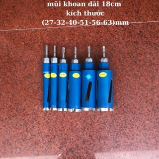 Mũi khoan rút lõi bê tông khô phi 63 x 180 mm mũi khoét lỗ tròn siêu phẩm cho thợ điện lạnh khoét lỗ lắp điều hòa