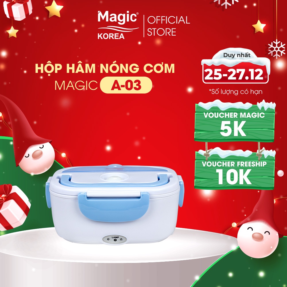 Hộp cơm điện hâm nóng Magic Korea A03 (Cam), hàng chính hãng