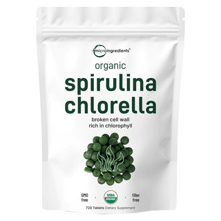 Viên tảo mix spirulina-chlorella hữu cơ Micro Ingredients 720 viên
