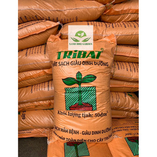 [ĐẤT SẠCH TRIBAT] Đất sạch giàu dinh dưỡng trồng rau, trồng cây, bổ sung dinh dưỡng 50dm3 (25kg)