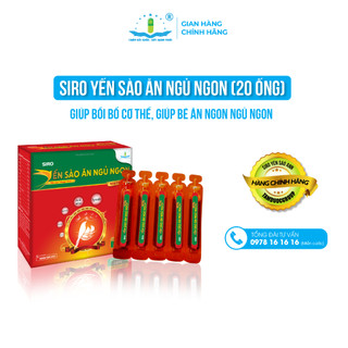 Yến Sào Ăn Ngủ Ngon New Brand - Giúp ăn ngủ ngon, tiêu hóa tốt, bồi bổ dinh dưỡng (20 ống siro) - Tâm Dược