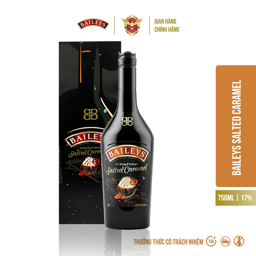 Rượu Baileys Salted Caramel 17% 700ml [Kèm Hộp] - Hương Vị Caramel