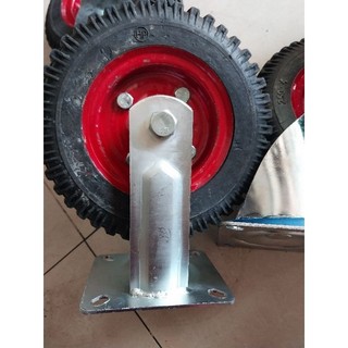 Bánh xe đẩy hàng, xe nước mía, chịu tải từ 300kg tới 600,càng dầy 4ly, loại cố định, giá bán 1 cái, y hình chụp