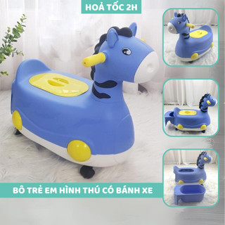 [XẢ KHO GIÁ SỐC - HÀNG MỚI] Bô cho bé hình thú có bánh xe 2 trong 1 9BABY màu xanh biển