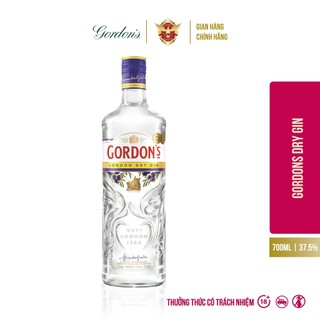 Rượu gordons dry gin 37.5% 700ml - hương vị trái cây, thảo mộc tươi mát