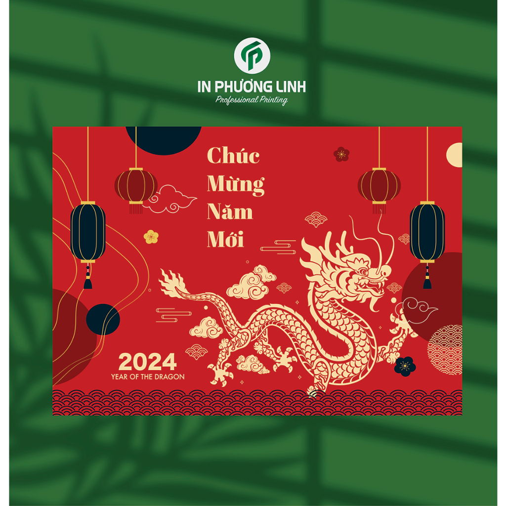 Set10 Thiệp Tết 2024 Chúc Mừng Năm Mới Thiết Kế cực đẹp