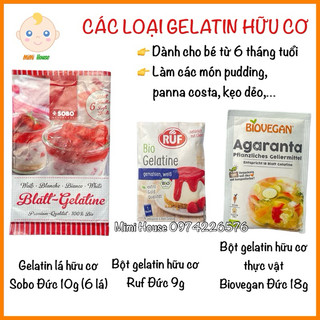 Bột gelatin hữu cơ Ruf, Biovegan, gelatin lá hữu cơ làm bánh cho bé