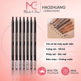Chì xé kẻ mày HAOZHUANG Make Up Milano Eyebrow Pencil cao cấp chống nước siêu mịn siêu bền