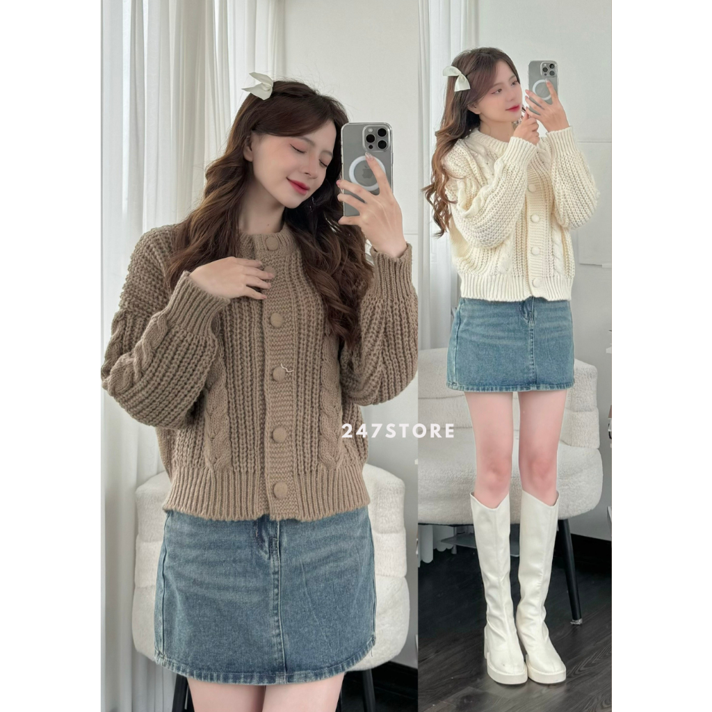 Áo khoác len thừng phối cúc bọc 247store.vn - Aolenthungcucboc8830_P8