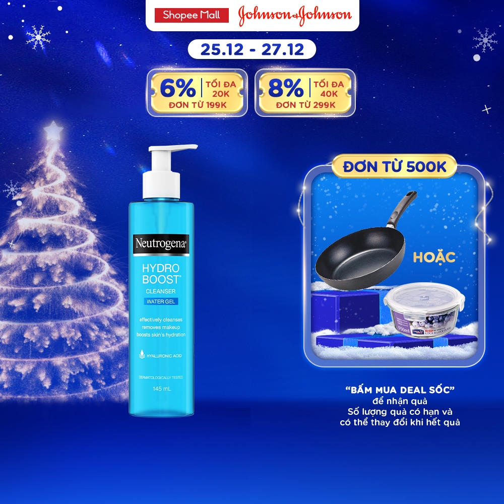 Gel rửa mặt Neutrogena Hydro Boost Cleanser Water Gel 145ml