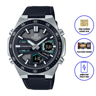 Đồng hồ casio nam dây da chính hãng edifice efv-c110l-1av