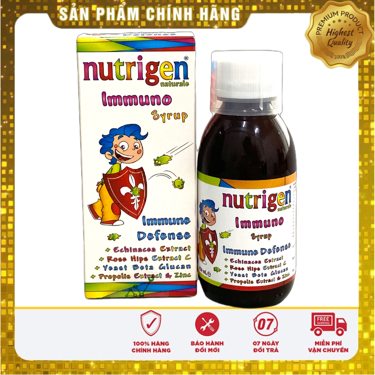 Nutrigen Naturale Immuno - Siro Trẻ Em - Bổ Sung Dinh Dưỡng Tăng Sức Đề Kháng