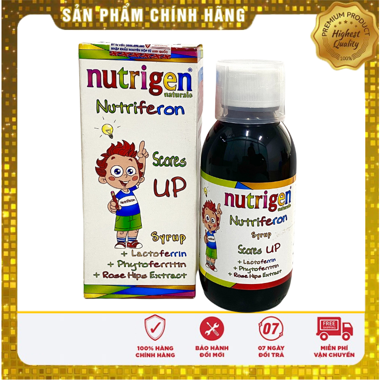 Nutrigen Nutriferon - Siro Trẻ Em - Bổ Sung Sắt, Lactoferrin Cho Trẻ Xanh Xao