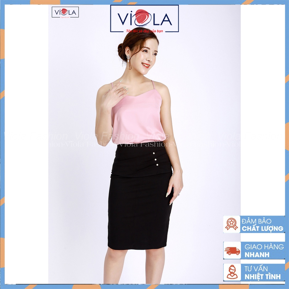Áo hai dây nữ Viola cổ tim mặc trong vest, áo sơ mi, phom áo đẹp chất liệu lụa tằm cao cấp mát mịn không nhăn A1974