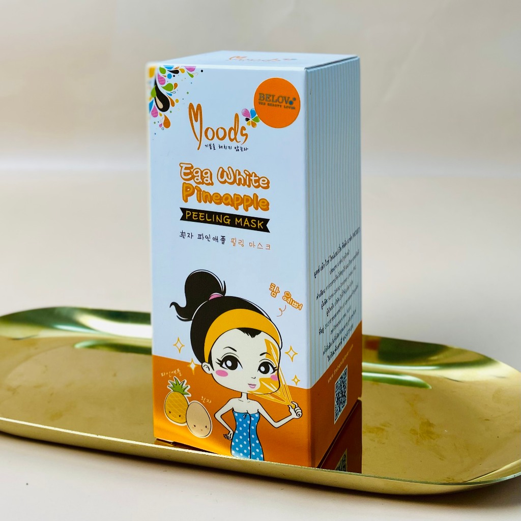 Mặt nạ lột mụn hút nhờn siêu trắng Moods Egg white Pineapple peeling mask