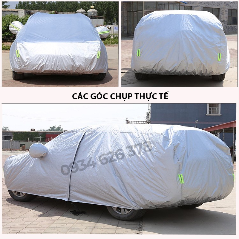 Bạt vải dù oxford bảo vệ xe ô tô từ 4-7 chỗ phủ trùm kín cao cấp, áo bạc che trùm oto,xe hơi bền dày dặn
