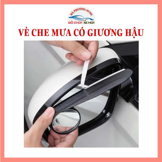 Combo 2 miếng dán vè che mưa gương chiếu hậu có logo theo hãng xe - vè che mưa chống nước hiệu quả