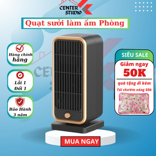 Máy sưởi để bàn ynd-500d - quạt sưởi làm ấm phòng ngủ cao cấp an toàn cho bé - công nghệ sưởi gốm ptc ceramic 500w