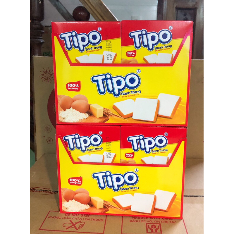 Bánh Trứng Tipo Hữu Nghị, Tipo Lễ Lốc 12 Hộp Nhỏ 39g x 12 ( Date Mới )