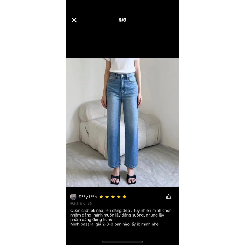 pass quần jean rede sz 26 mặc 1 lần