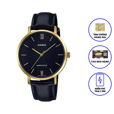 Đồng Hồ Nữ Casio Dây Da LTP-VT01GL-1BUDF Chính Hãng