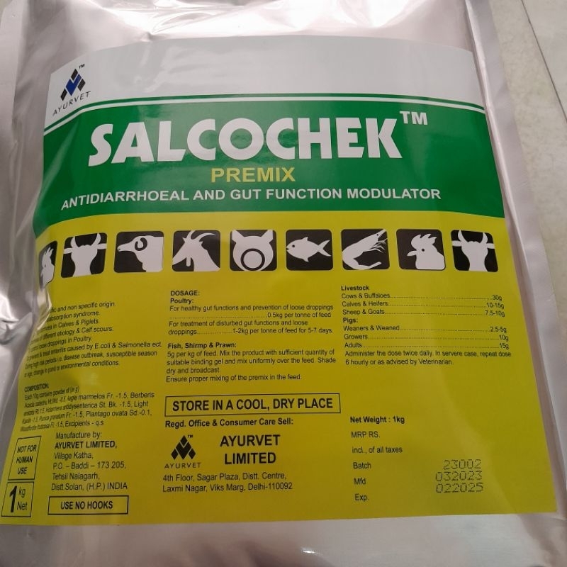 SALCOCHEK 1kg thảo mộc trị tiêu hóa gà, ngan, lợn con...